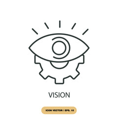 vision icons  symbol vector elements for infographic web