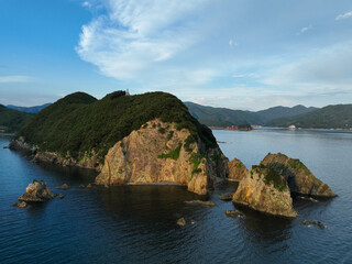 Fototapeta premium 愛媛県西予市 夕暮れの須崎海岸
