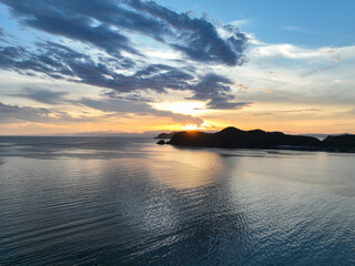 愛媛県西予市　夕暮れの須崎海岸