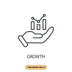 growth icons  symbol vector elements for infographic web