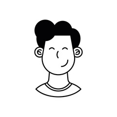 monochrome man avatar character