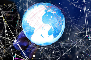 Global network and data exchanges over the world