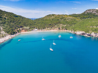 Aerial view of Lopud Sunj, Croatia