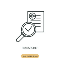 researcher icons  symbol vector elements for infographic web