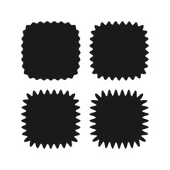 Wavy Edge Squircle Shapes Icon Set