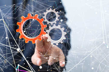 gear Technology setting concept background.