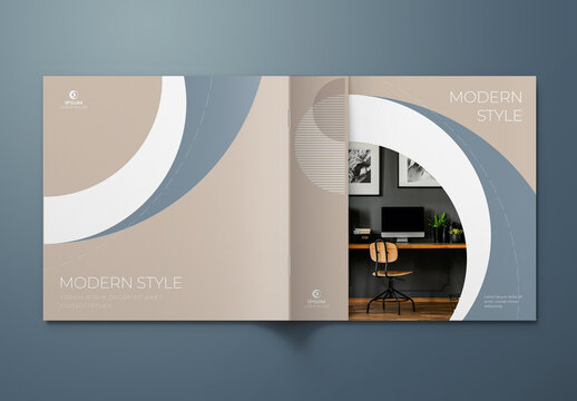 Square Cover Layout Set with Beige Dynamic Element