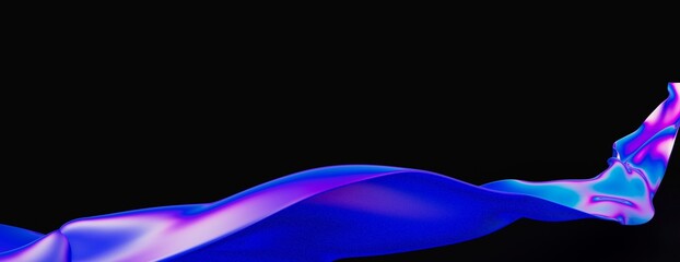 Abstract Blue Waves Stripe Pattern Background