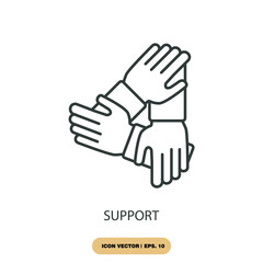 support icons  symbol vector elements for infographic web
