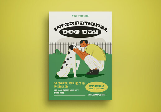 International Dog Day Flyer Layout