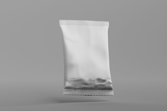 Plastic bag mockup on white background