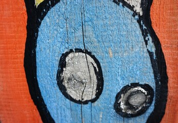 Bunt bemalte Holzfläche als Hintergrund