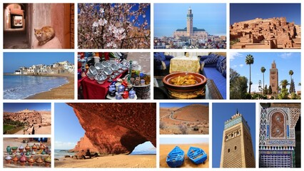 Morocco travel photo collage