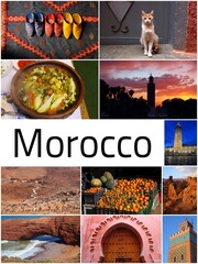 Morocco travel places collage