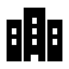 ビルのシルエット黒アイコン