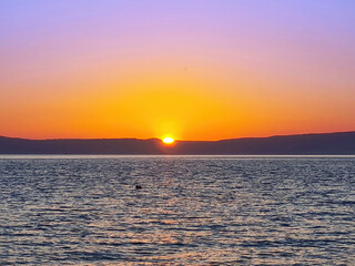 scenic view of a sunset on cres island