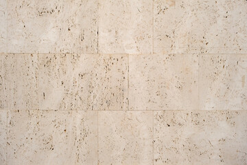 Classic wall slabs with travertine stone finish impression