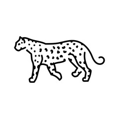 Leopard color line illustration