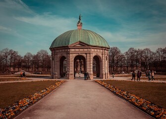 Beautiful view of the historic Dianatempel on a sunny day