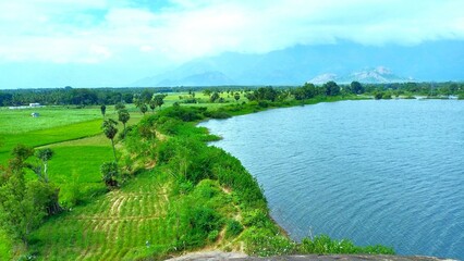 landscape with river and sky