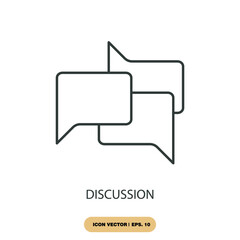 discussion icons  symbol vector elements for infographic web