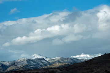 Fototapeta na wymiar Snow-capped mountains