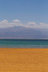 view on beach at Dead sea coast