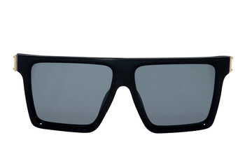 oversize square sunglasses for men and women black frame and lens front view
