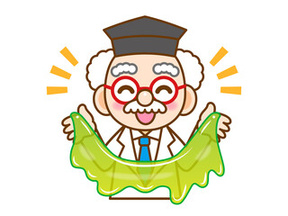 スライム実験をする博士のイラスト素材