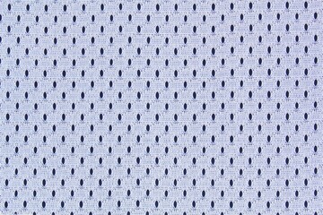 White nylon mesh perforated fabric sport clothing texture on black background. Seamless synthetic...
