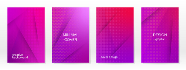 Fototapeta premium Minimal Poster. Pastel Soft. Rainbow Gradient Set.
