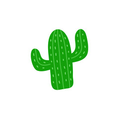 Doodle green cactus.