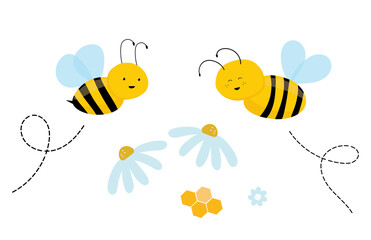 Cartoon bees design