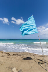 flag on the beach