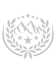 Sterne Lorbeerkranz Berge Landschaft 