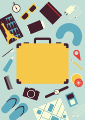 Travel Flat Illustration With Copy Space