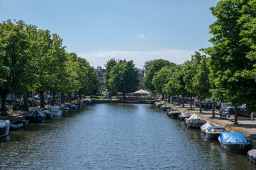 Fototapeta na wymiar Anna Van Saksenbrug Bridge At Amserdam The Netherlands 8-7-2022