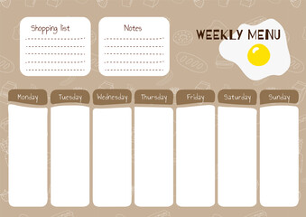 Shopping list in vector