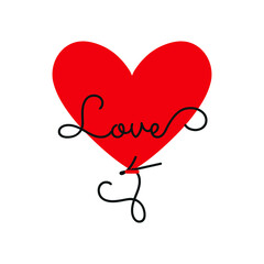 Love, affection black heart. Black love. Modern calligraphy script love text. vector illustration. Design for printing on shirts, posters, banners. beautiful print for t-shirts