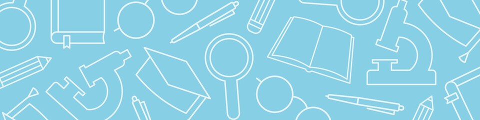 Obraz premium back to school, university, science banner - vector illustration