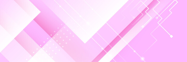 Pink technology digital banner design. Design modern luxury futuristic technology background. Game tech wide banner vector illustration. Hi tech digital communication. Abstract tech background.