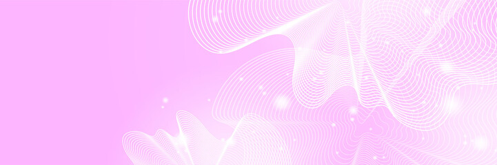 Pink technology digital banner design. Design modern luxury futuristic technology background. Game tech wide banner vector illustration. Hi tech digital communication. Abstract tech background.