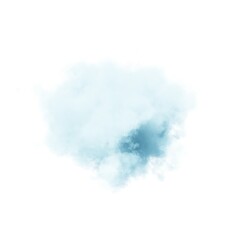 Fototapeta na wymiar Blue cloud on white background. 3d rendering. 