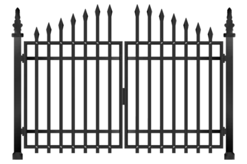 Fotobehang fence gate, iron gate vector isolated on white © SAADI ALA