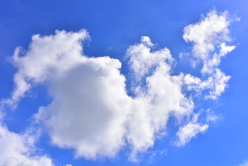 Beautiful sky. Cumulonimbus cloud and cirrus cloud