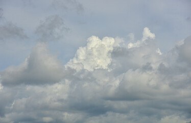 Beautiful sky. Cumulonimbus cloud and cirrus cloud