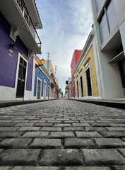 narrow street in the old San Juan Puerto Rico