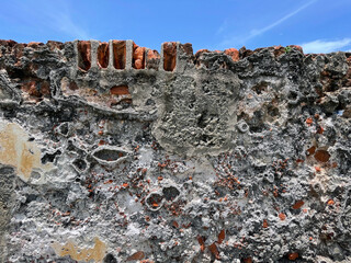 weathered concrete and brick wall texture