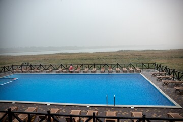 Rain and wind spoil the summer weather at the vacation center