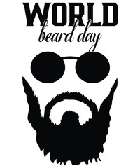 World Beard Day Vector T-Shirt Design